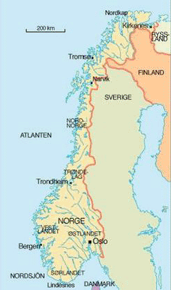 Karta Norge