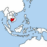 kambodjas placering i världen