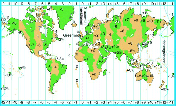 karta tidszoner